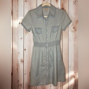 Mossimo Short Sleeves Button Up Dress